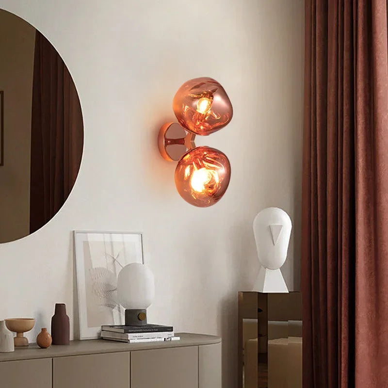 Nordic Lava Double Globe Wall Sconce