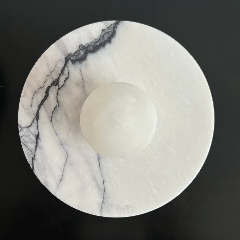 Luna Alabaster Disc Wall Light