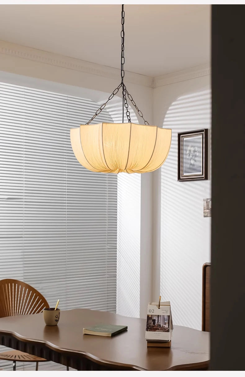 Aurelie Pleated Fabric Pendant Light