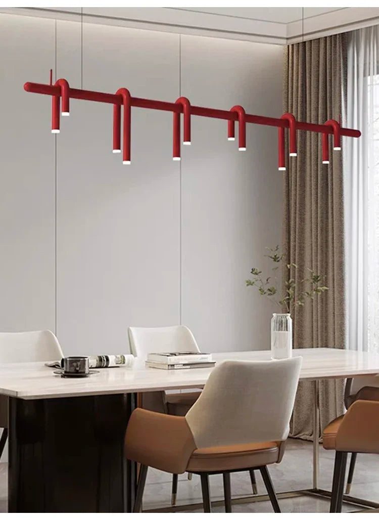 Calder Red Tube Chandelier