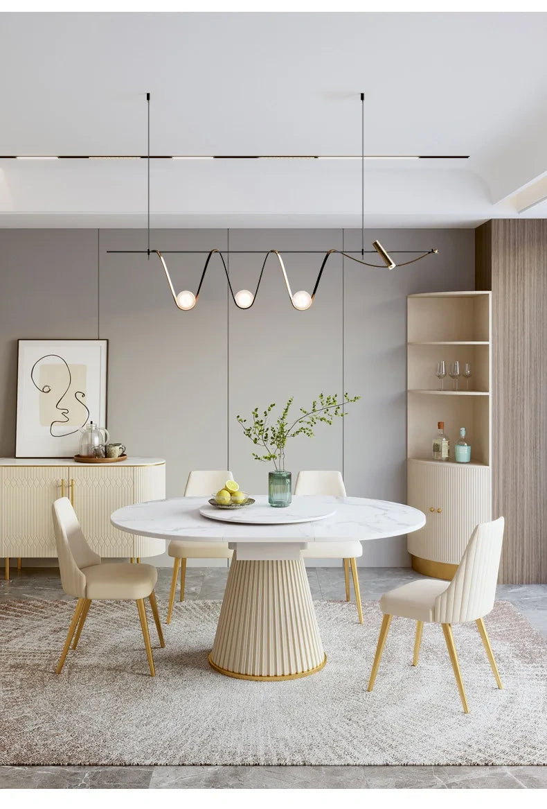 Aurelio Sculptural Wave Linear Chandelier