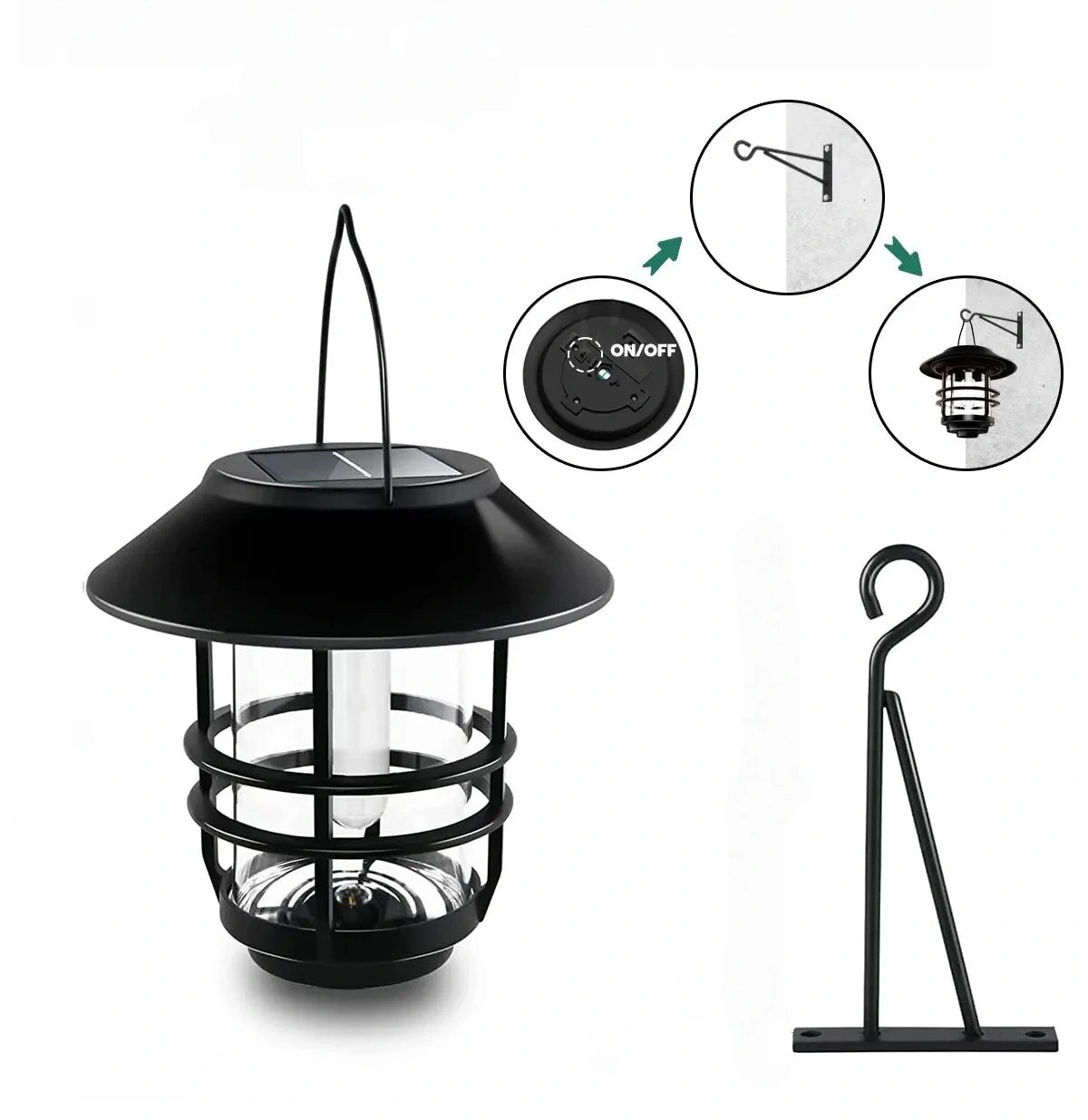Ashford Flickering Flame Solar Wall Lantern