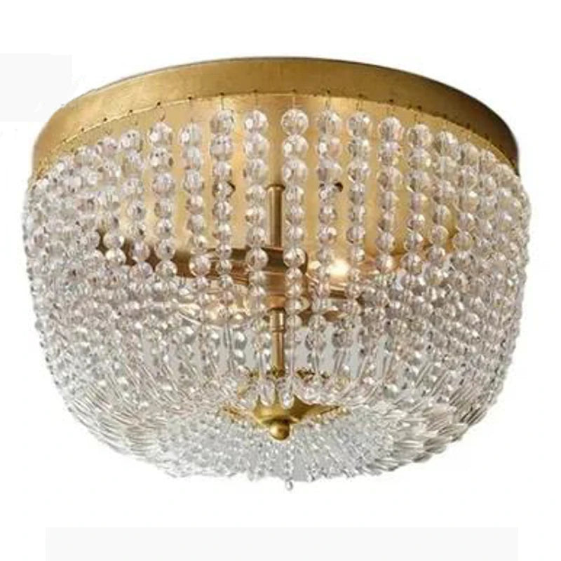 Round Crystal Beads Chandelier with Hanging Chain