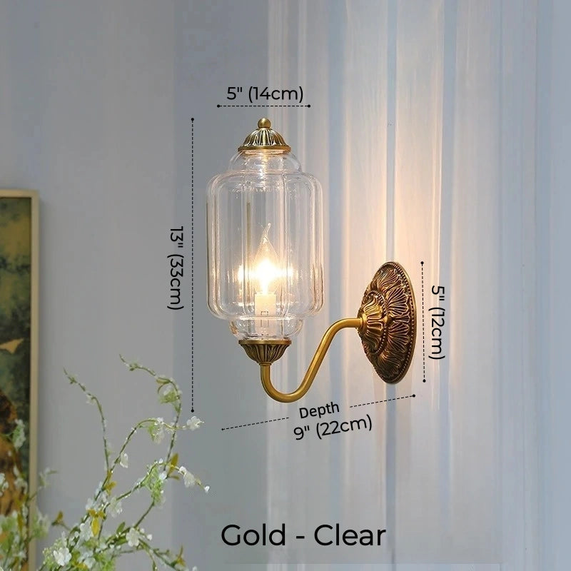Camille Ribbed Glass Wall Sconce