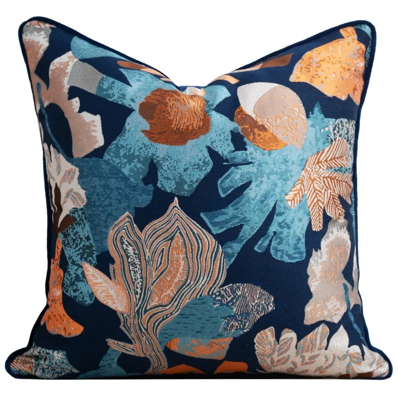 Giraffe Zebra Black Tropical Animal Embroidery Pillow Case