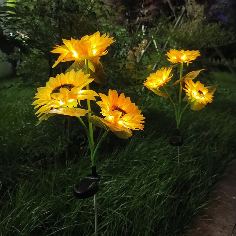 Sunflower Solar LED Flower Light