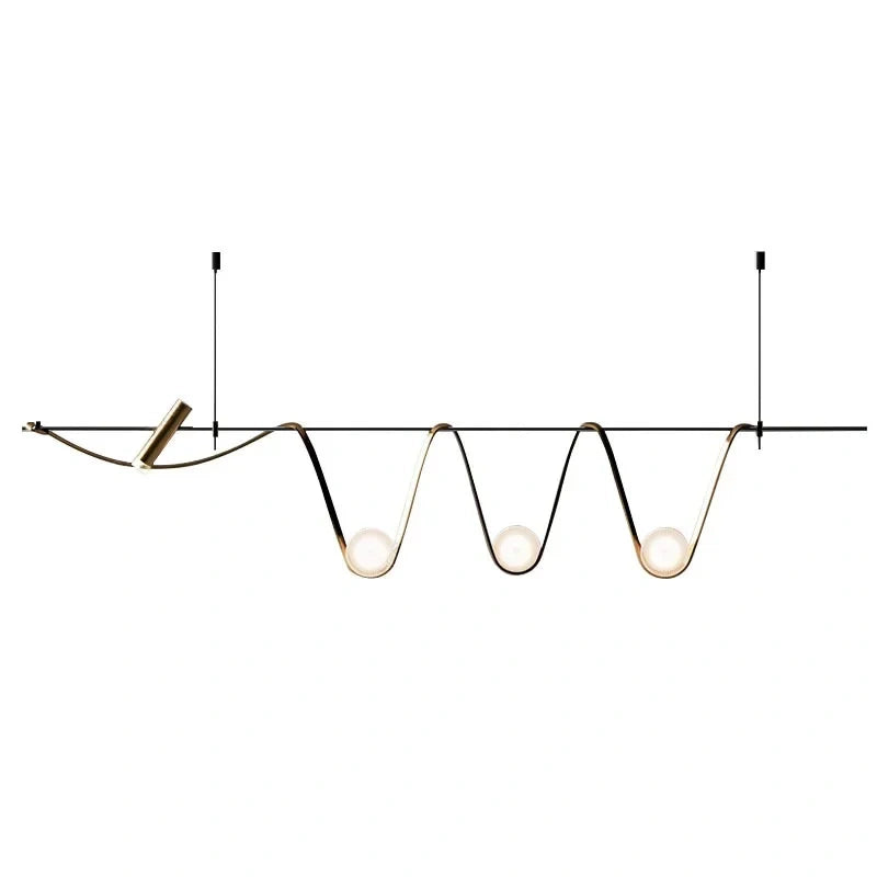 Aurelio Sculptural Wave Linear Chandelier