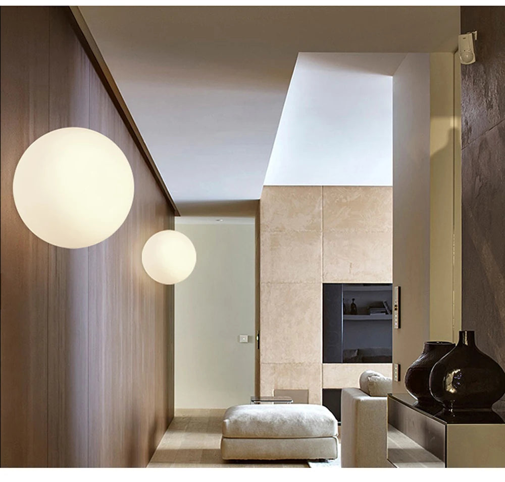 Selene Frosted Glass Globe Wall Sconce