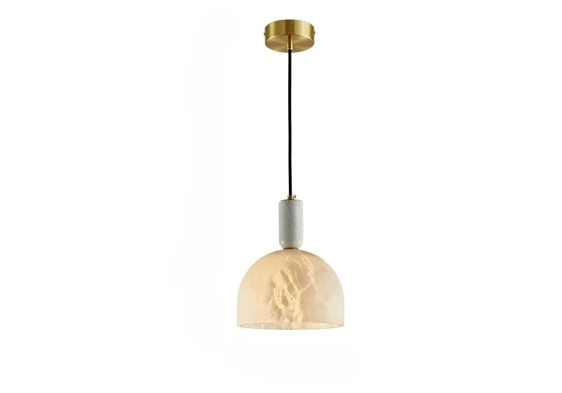 Luna Dome Alabaster Pendant Light