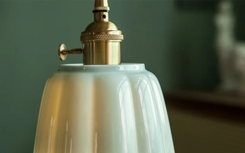 Celestine Floral Scalloped Ceramic Pendant Light