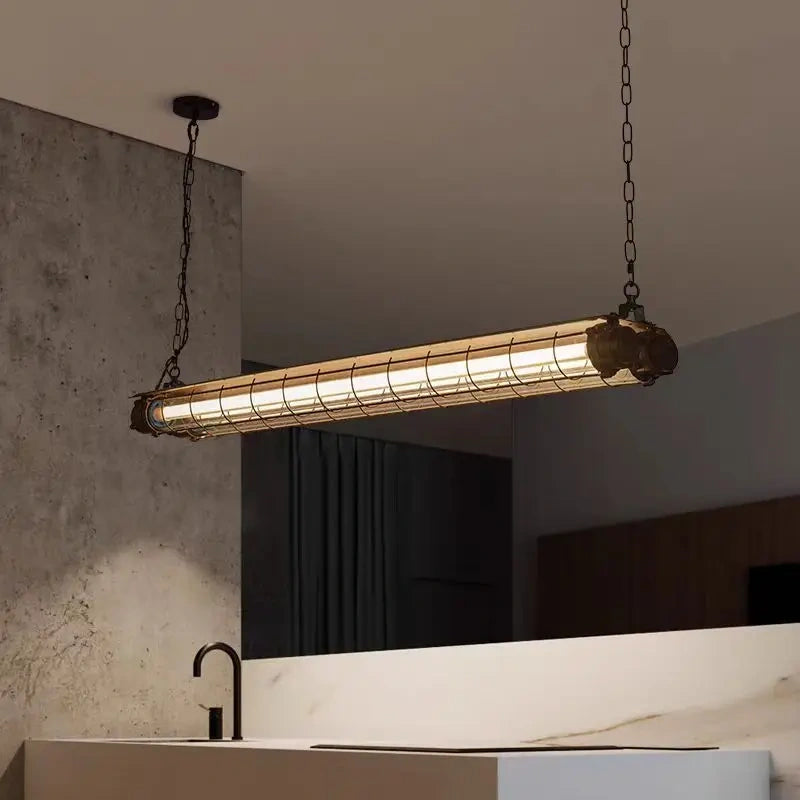 Briggs Caged Tube LED Linear Pendant Light