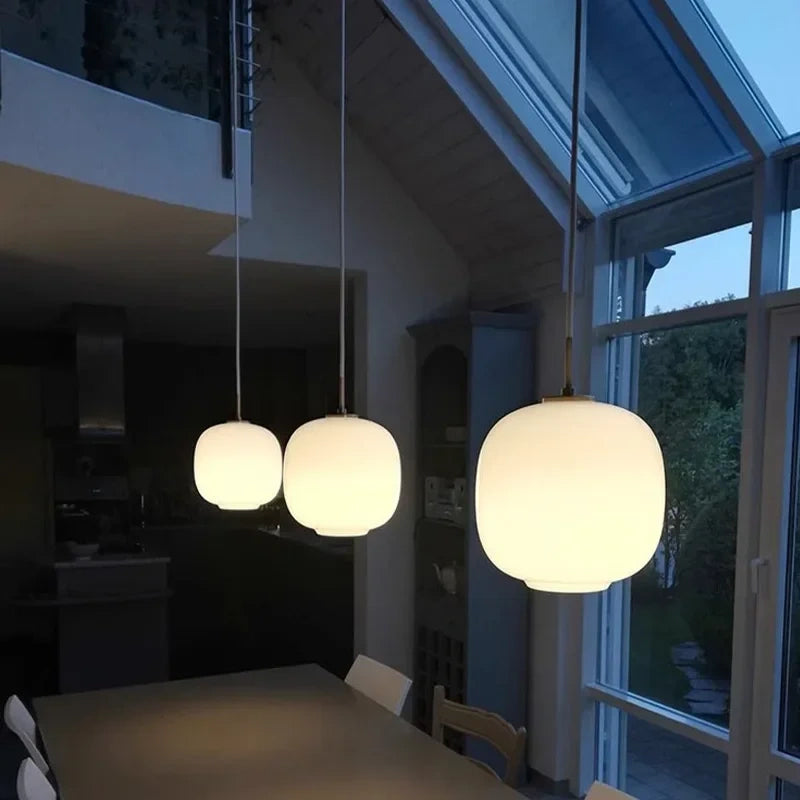 Alba Milk White Glass Pendant Light