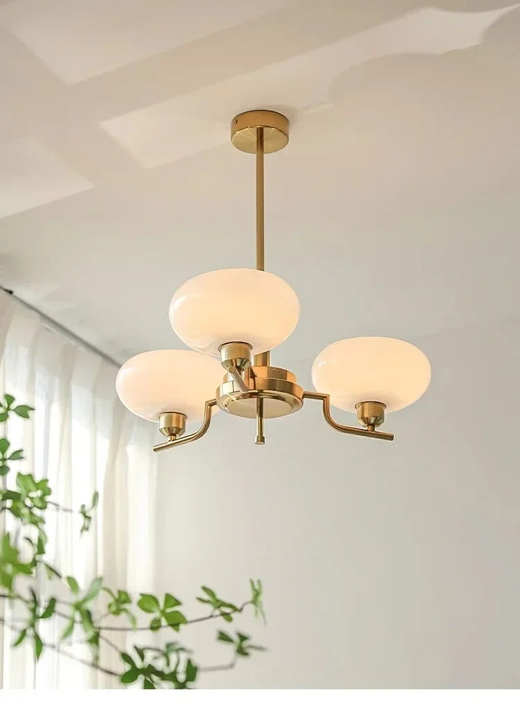 Oria Bauhaus Glass Chandelier & Wall Sconce