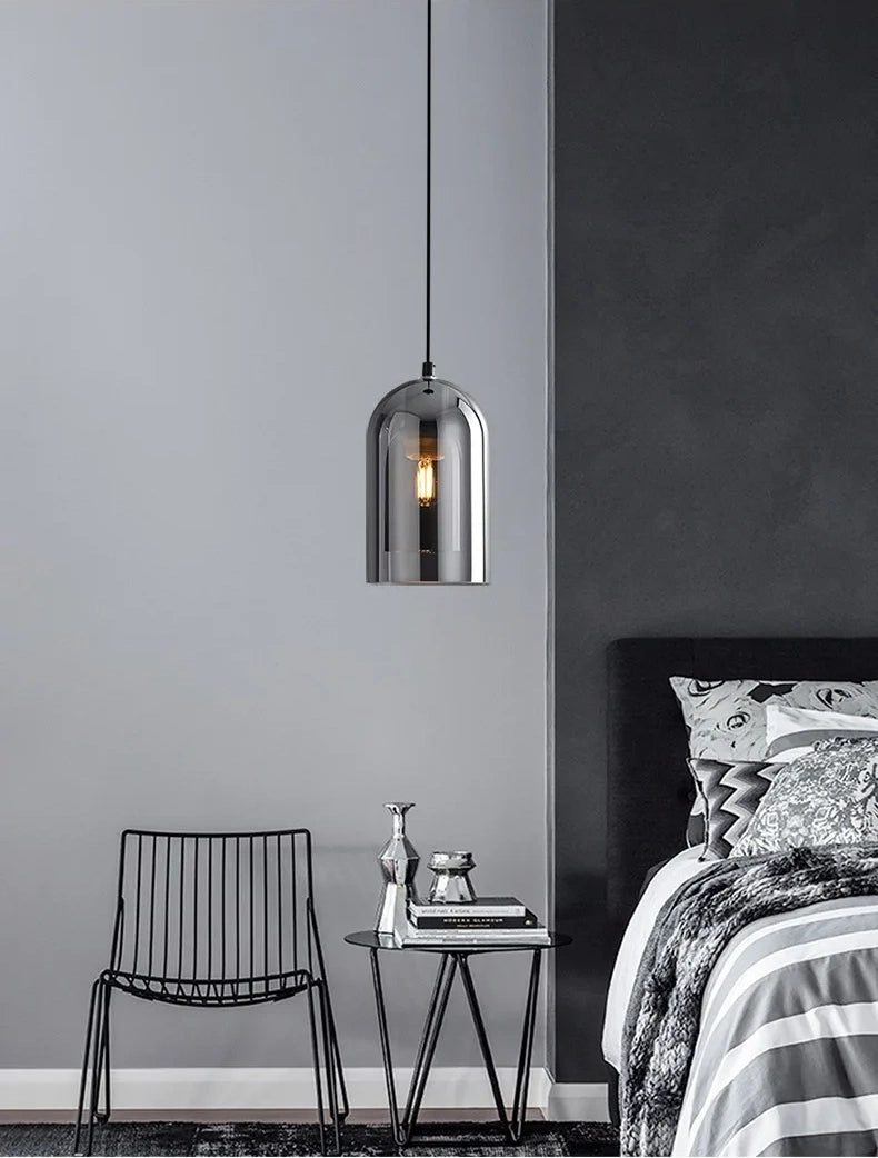 Scandinavian Dome Glass Pendant Light