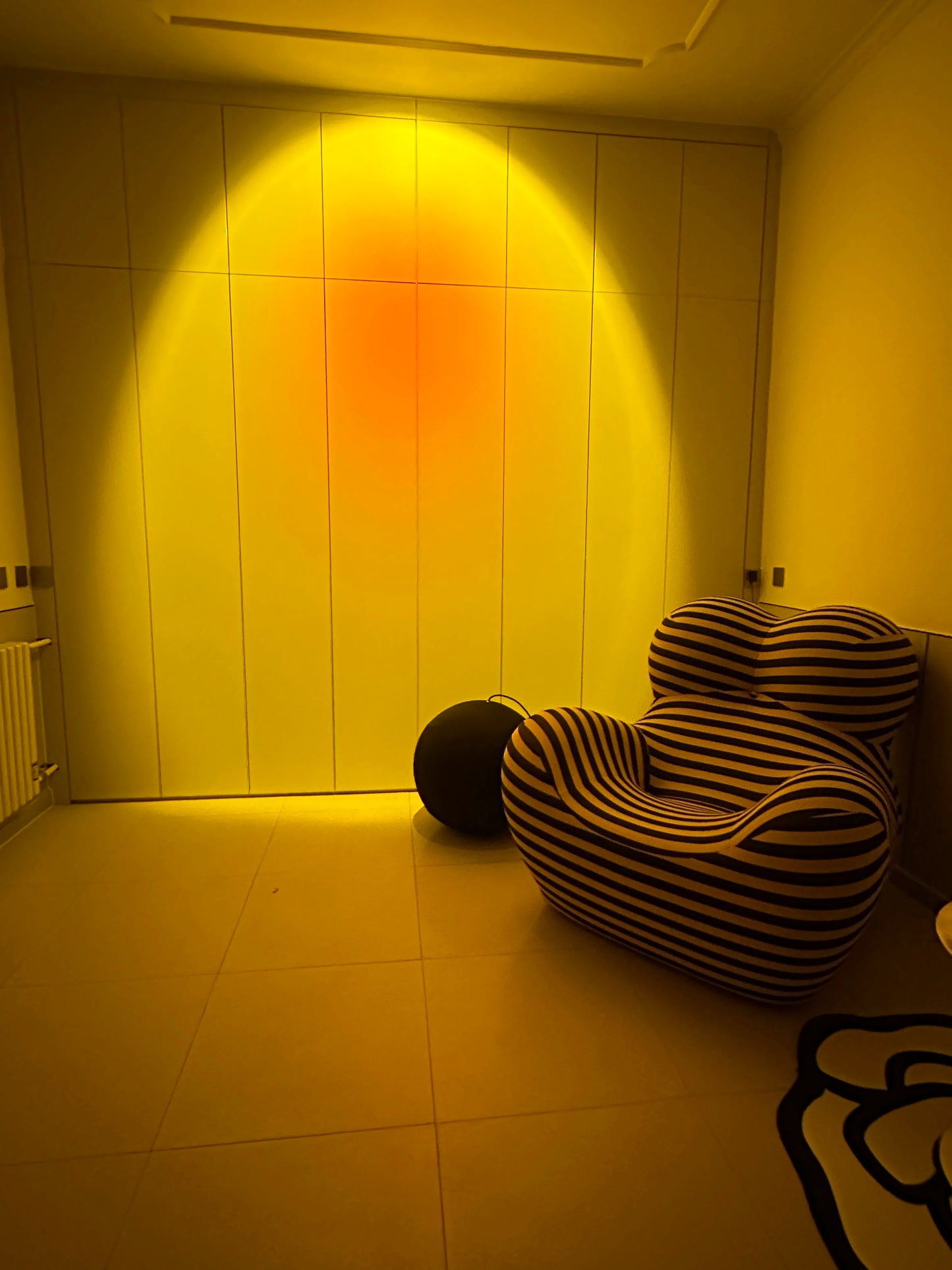 Bauhaus Striped Bean Sofa with Ottoman