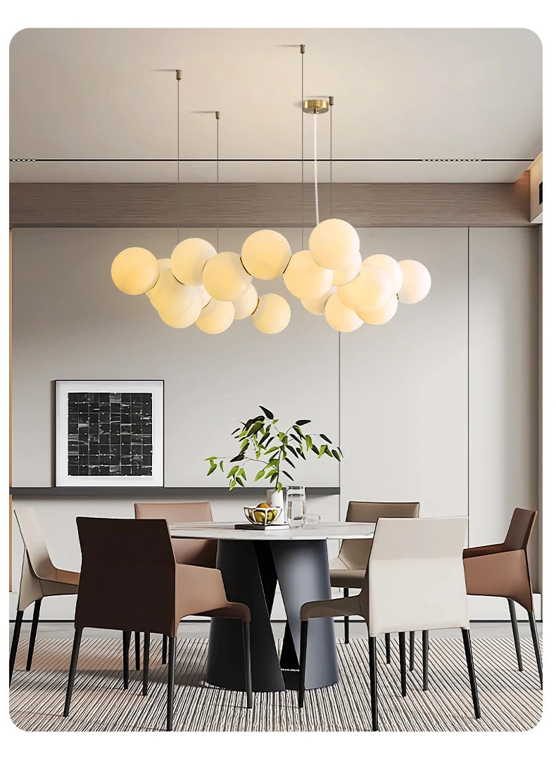 Cloud Linked Bubble Chain Pendant Light