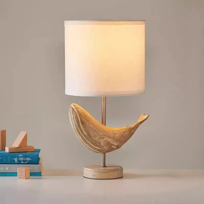 Fable Animal & Moon Wood Table Lamp