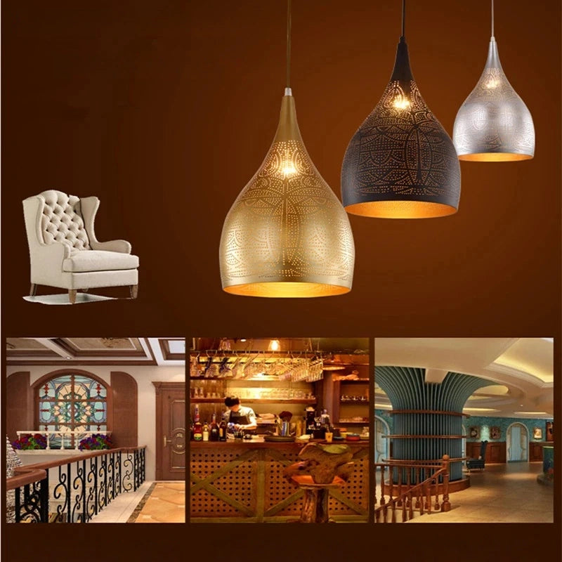 Marrakesh Perforated Metal Pendant Light