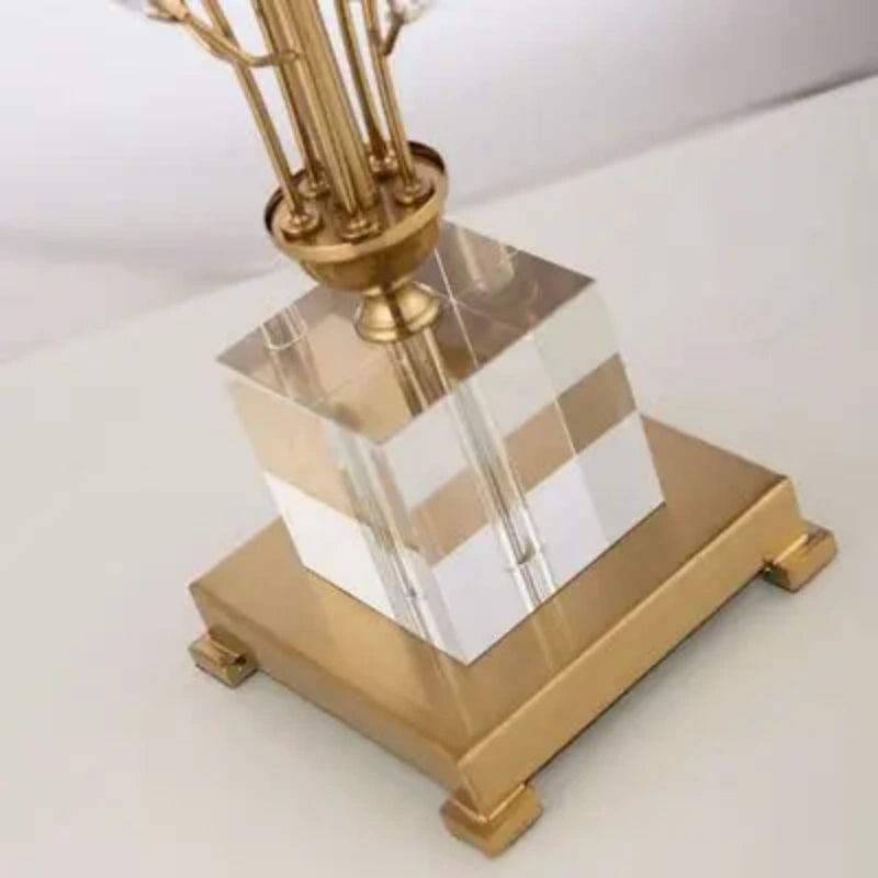Sylvara Gold Branch Crystal Table Lamp