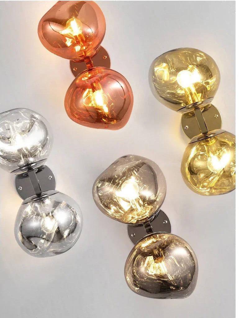 Nordic Lava Double Globe Wall Sconce