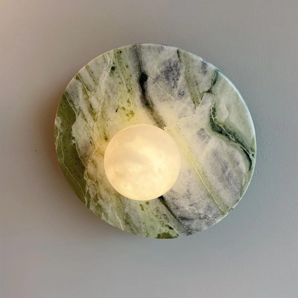 Luna Alabaster Disc Wall Light