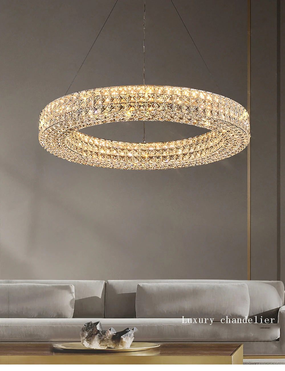 Cassia Ring Crystal Chandelier
