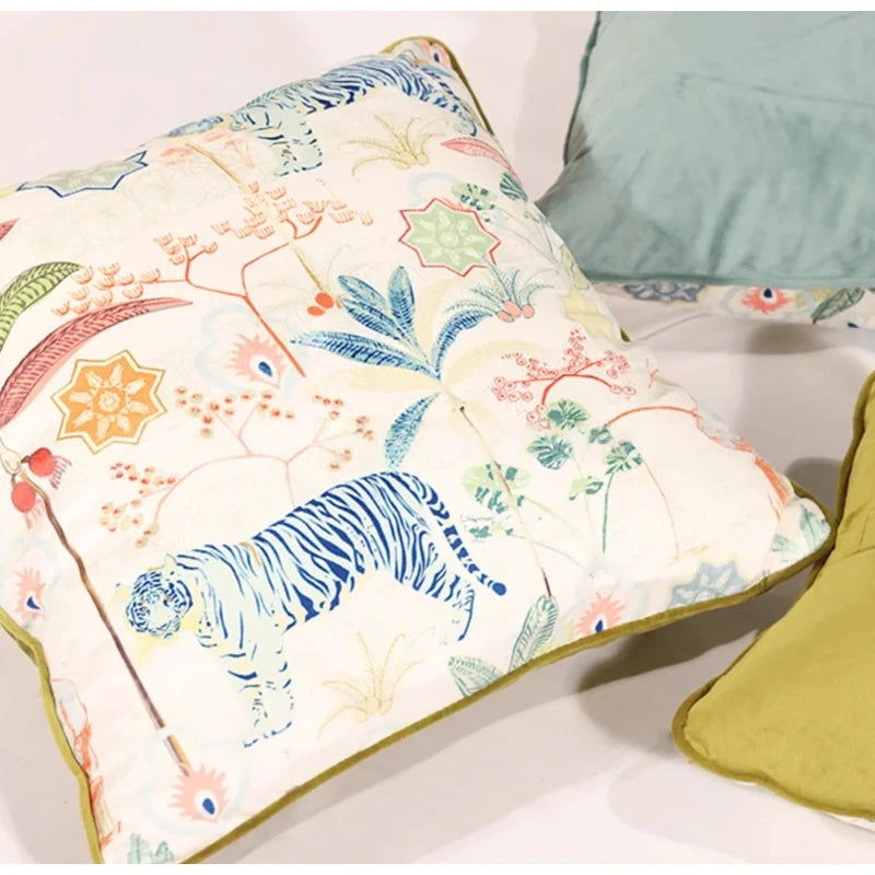 Richly Ornamented Lumbar Pillow Cover