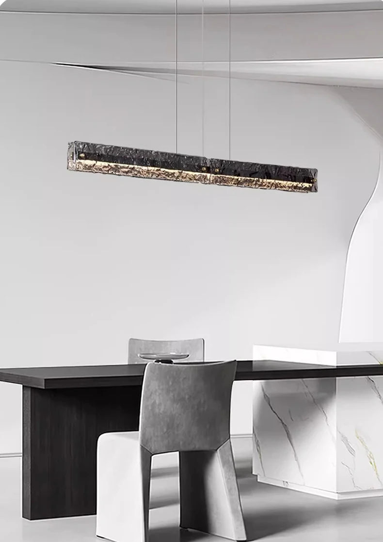 Bling Textured Glass LED Pendant Light for Dining Room