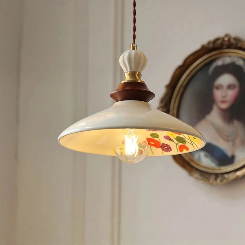Maribel Botanical Ceramic Dish Pendant Light