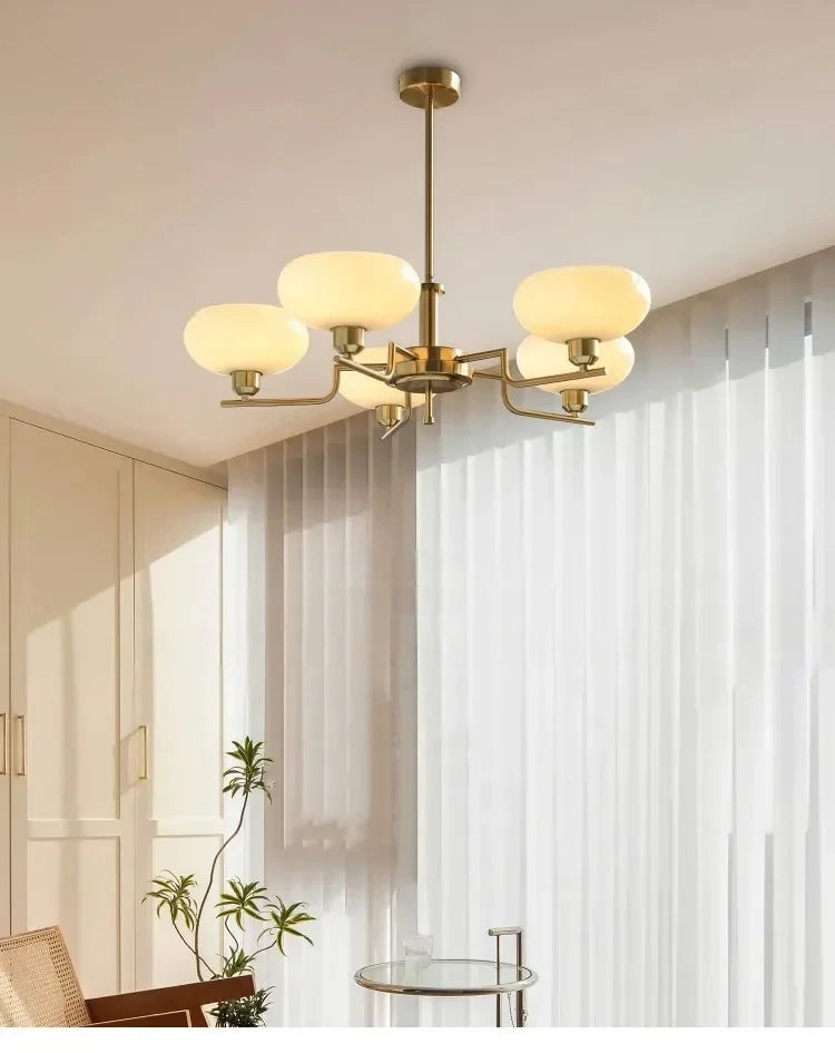 Oria Bauhaus Glass Chandelier & Wall Sconce