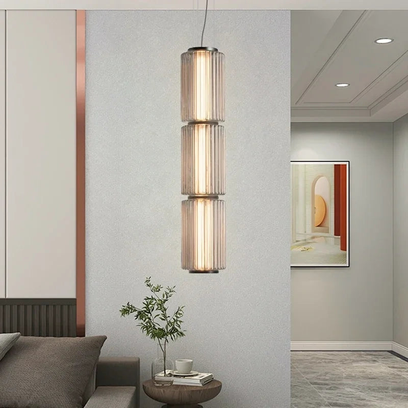 Mallory Column Glass Horizontal Pendant Light