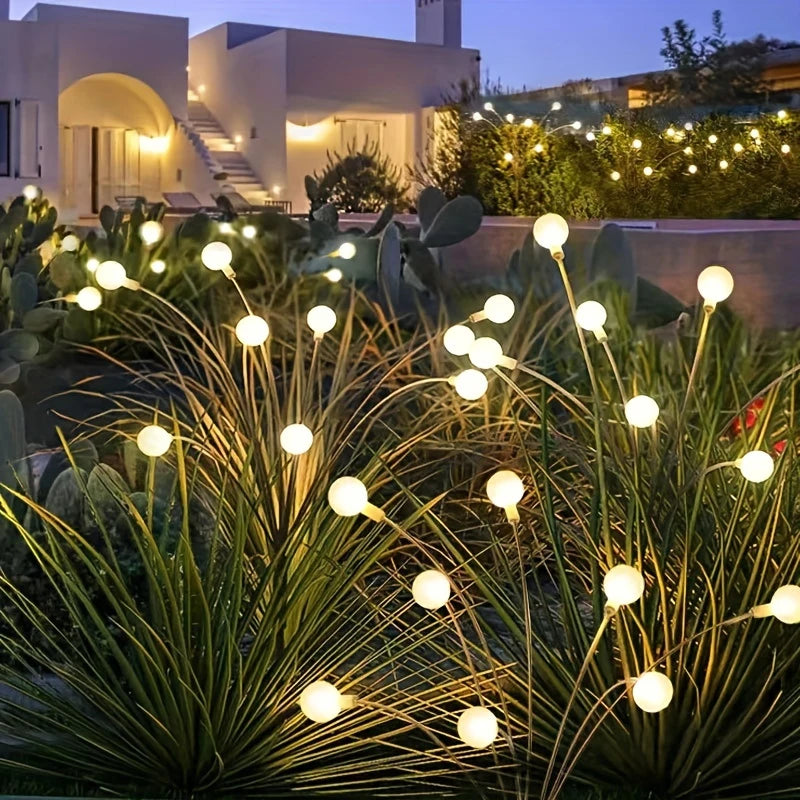 Solar Firefly Garden Lights – Outdoor Waterproof LED Pathway Decor (10 Bulbs per Stem)