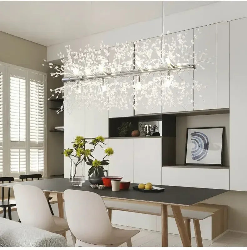 Dandelion Crystal Chandelier - Sparkling Light Fixture - Elegant ...