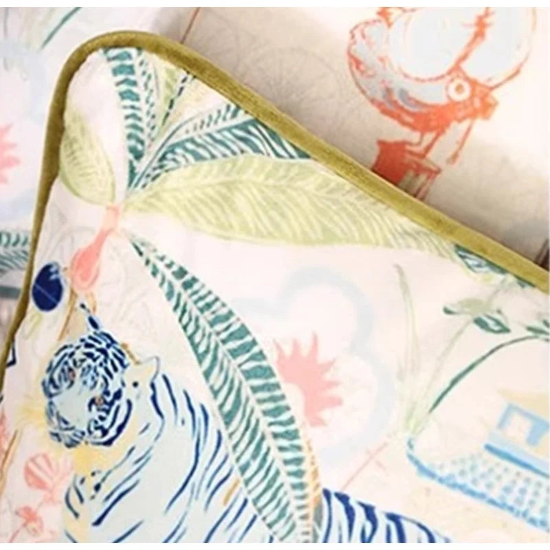 Richly Ornamented Lumbar Pillow Cover