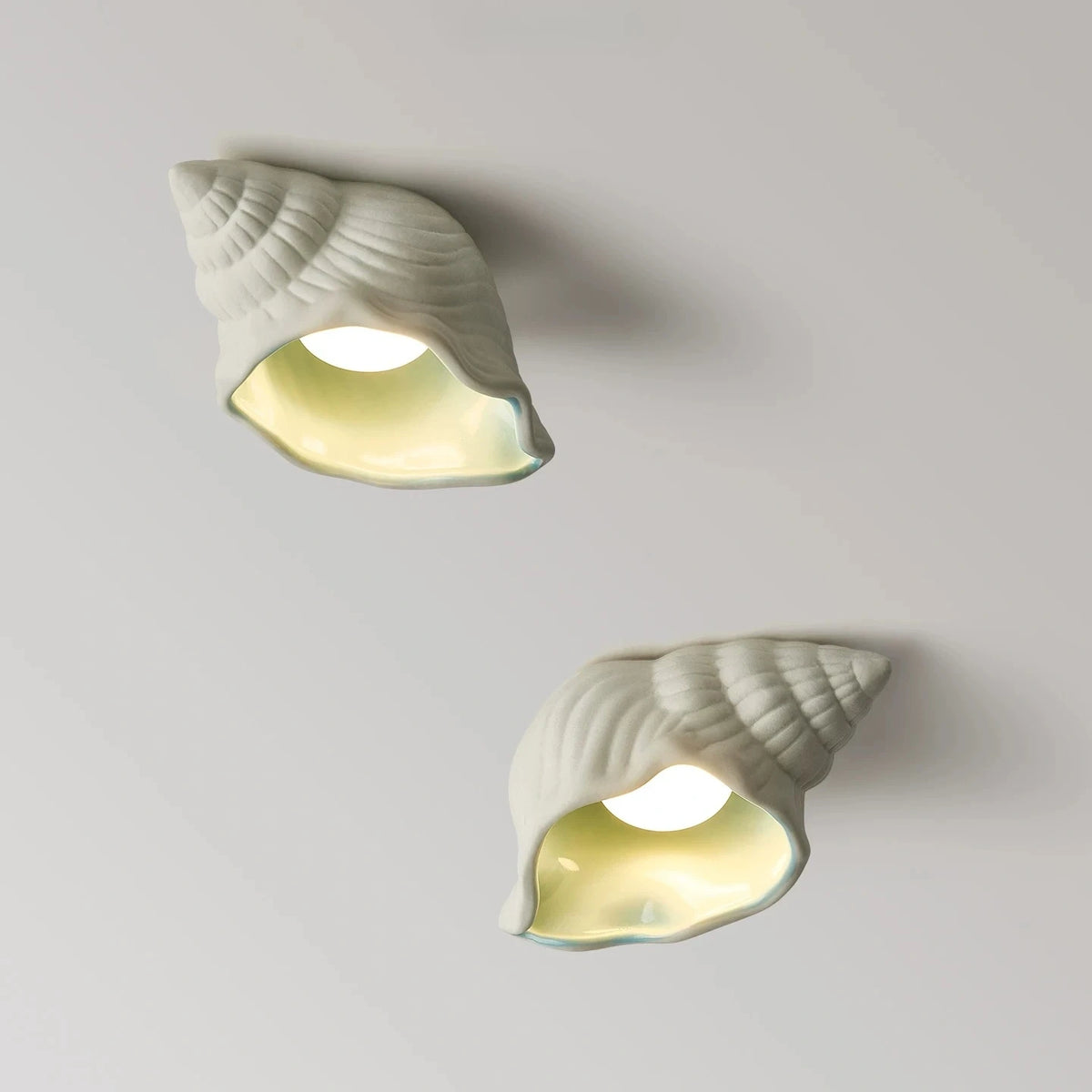 Nerissa Ceramic Conch Shell Ceiling Light