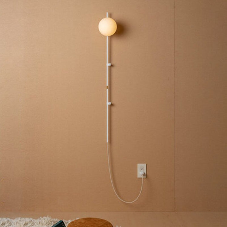 Nordic Minimalist White Globe Wall Light GabyBerg Design