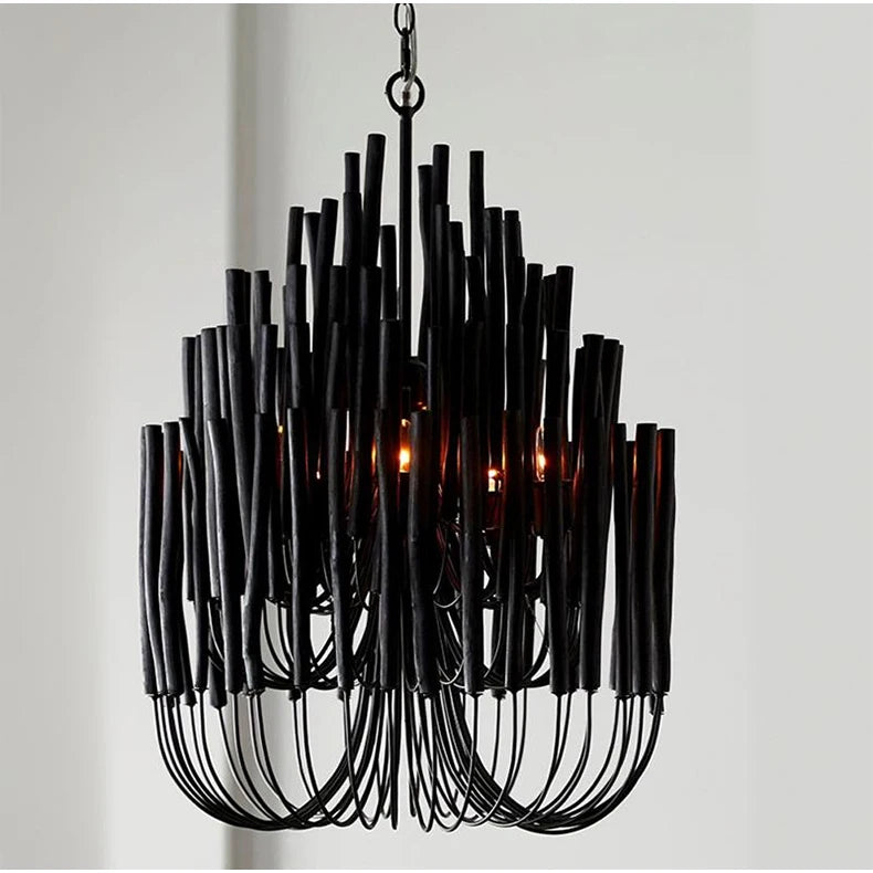 Agave Abstract Wood Chandelier