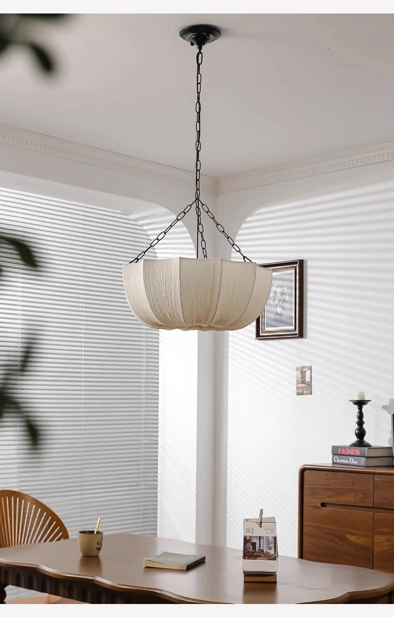 Aurelie Pleated Fabric Pendant Light