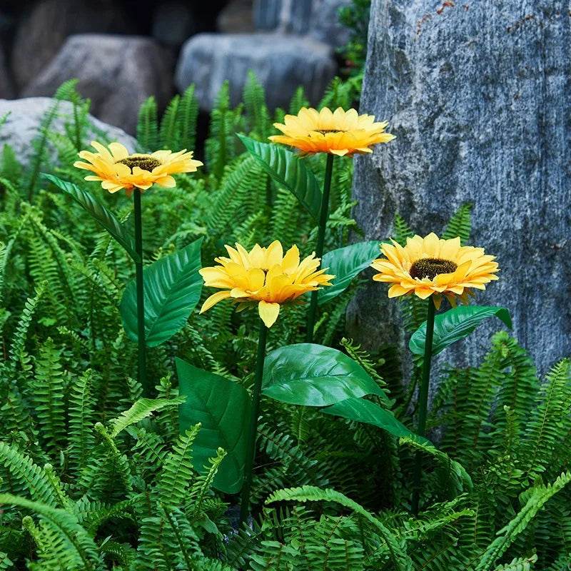Sunflower Solar LED Flower Light