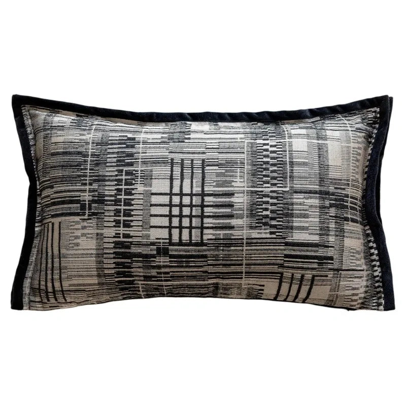 Modern Woven Faux Leather Cushion Cover