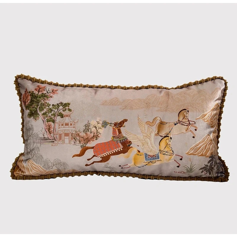 Mythical Winged Horse Decorative Cushion Cover