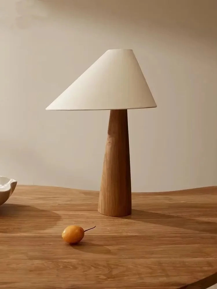 Bereta Oak Conical Wood Floor Lamp