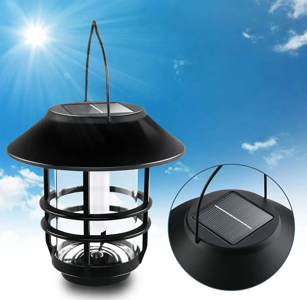Ashford Flickering Flame Solar Wall Lantern