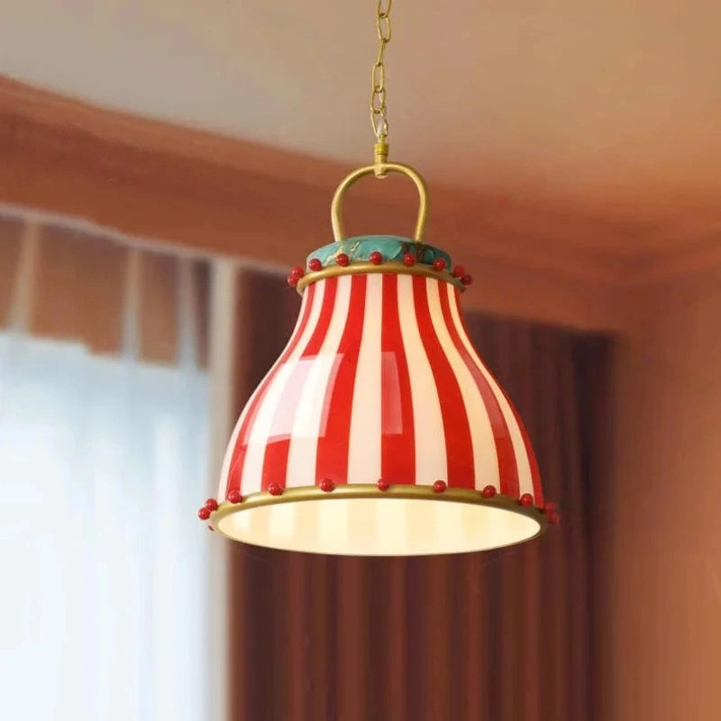 Rosetta Red Stripe Table Lamp & Pendant Light