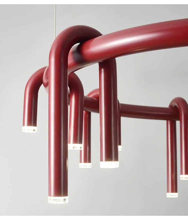 Calder Red Tube Chandelier
