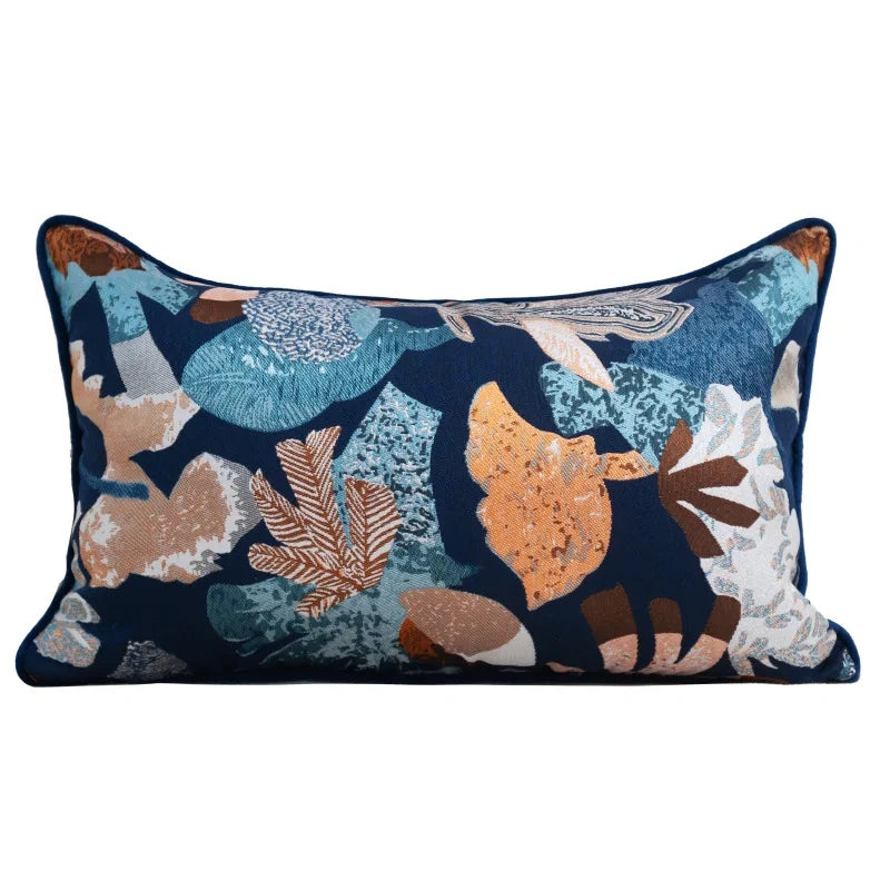 Giraffe Zebra Black Tropical Animal Embroidery Pillow Case