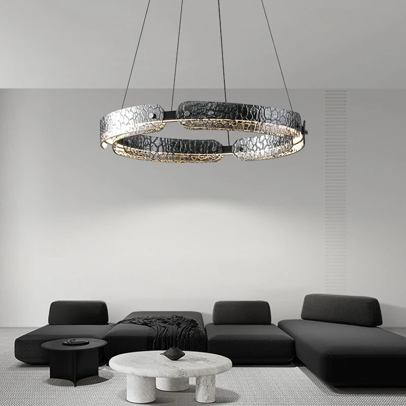 Aureon Ring LED Glass Pendant Light, Dimmable