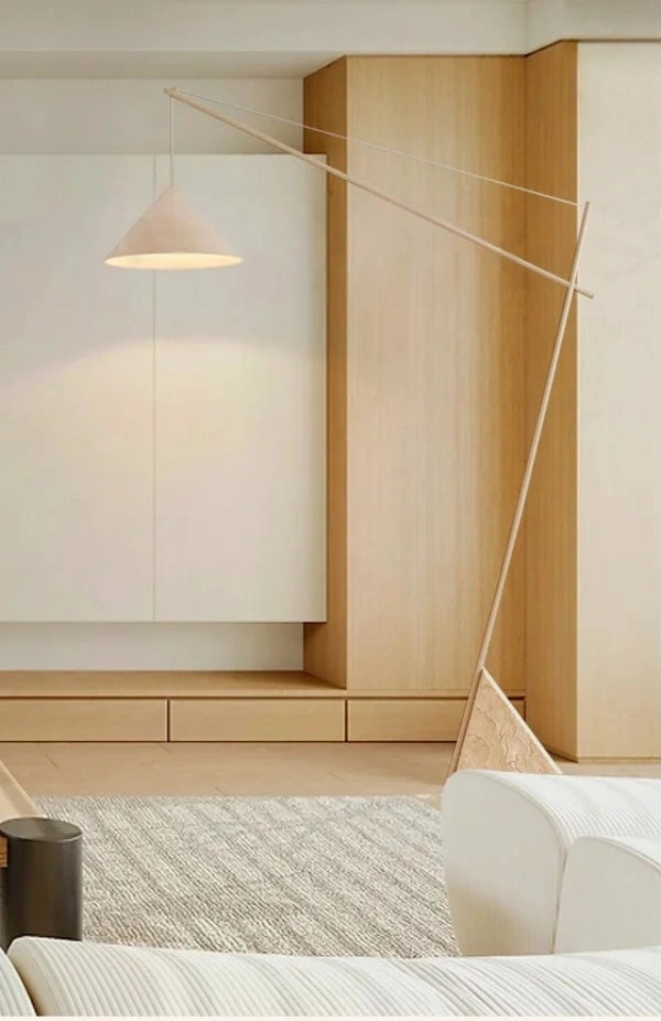 Arden Travertine Cantilever Floor Lamp
