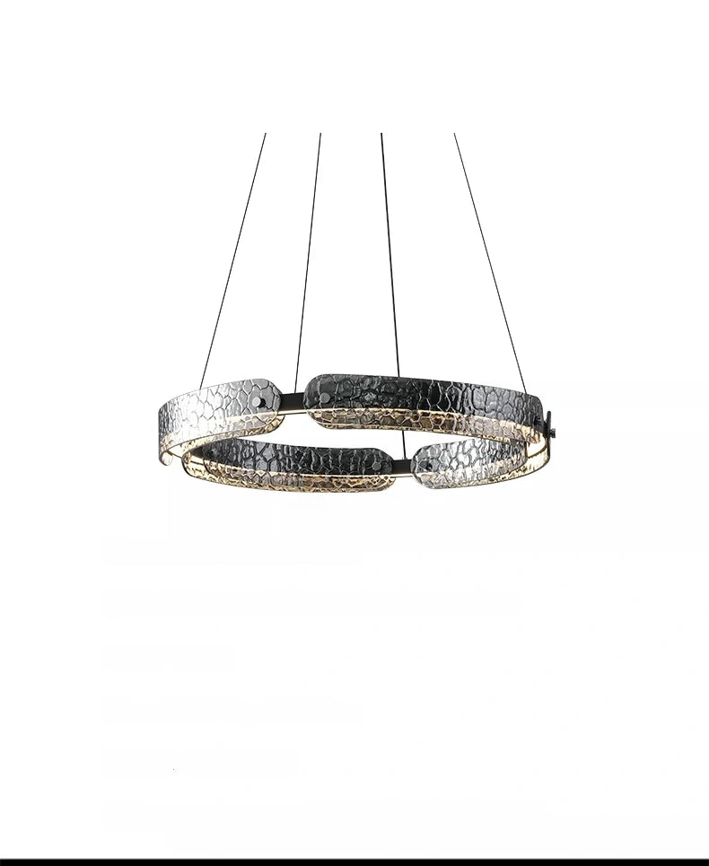 Aureon Ring LED Glass Pendant Light, Dimmable