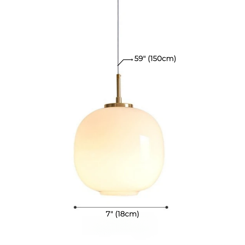 Alba Milk White Glass Pendant Light